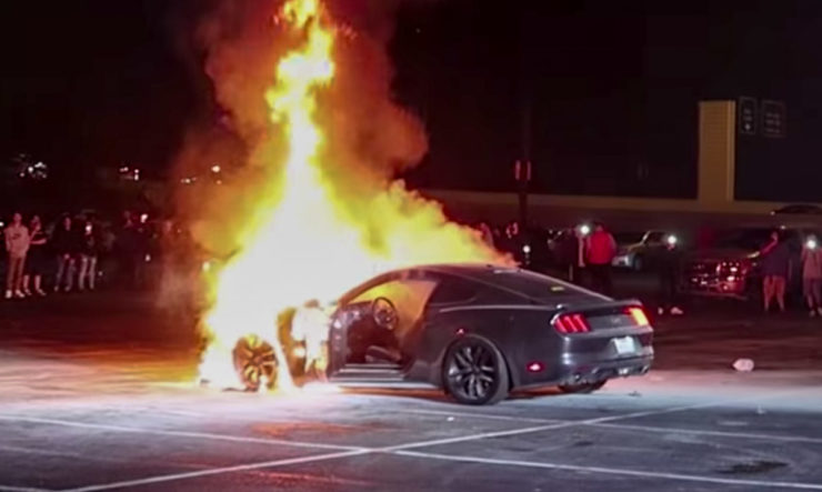 ford mustang fire accident