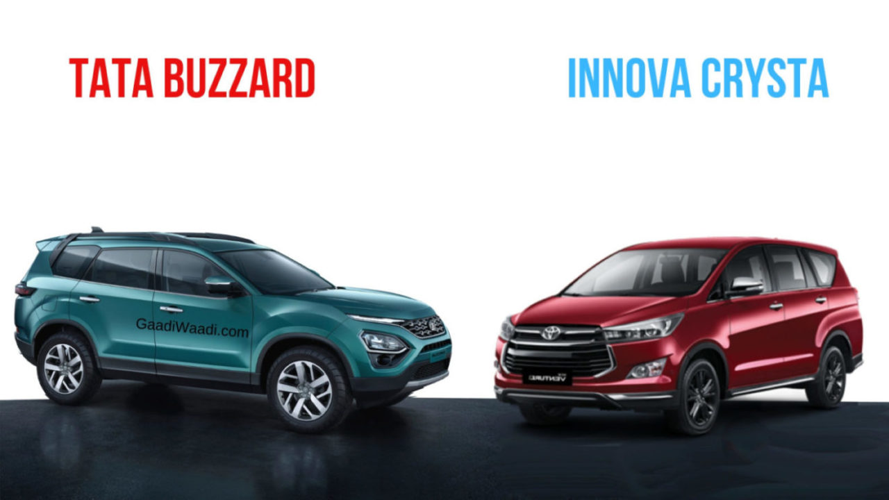 Tata Buzzard Vs Toyota Innova Crysta Spec Comparison