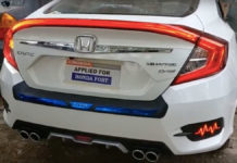 Customised Honda Civic With LED Boot Spoiler 1
