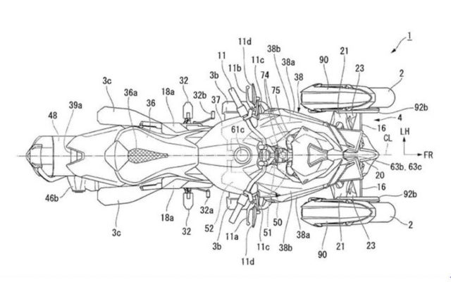 Honda NeoWing Three-Wheeler Bike Patented 2