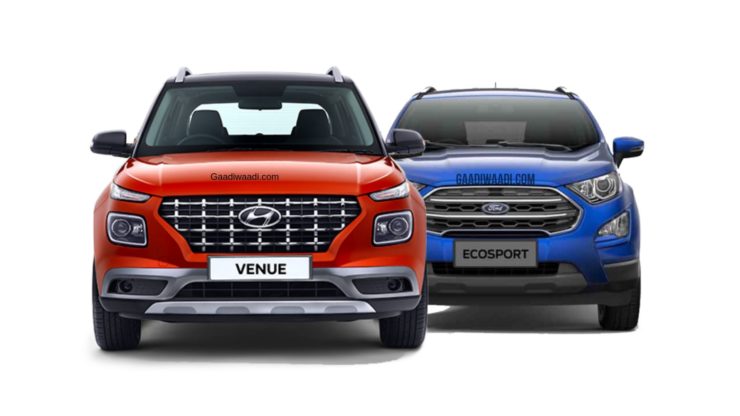 Hyundai Venue Vs Ford EcoSport - Dimension & Engine Spec Comparison 2