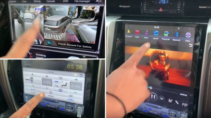 Modified Toyota Fortuner With Tesla-inspired Touchscreen Looks Dapper