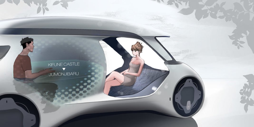 Honda Autonomous City Car With Hot Water Bath Equipped Cabin Visualized-3
