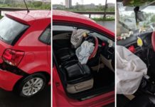 Volkswagen Polo Airbags Deploy After Car Hits Pothole