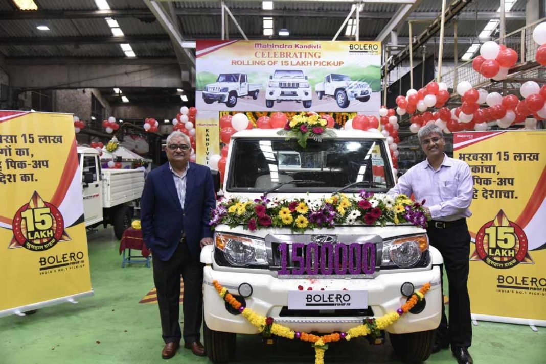 Mahindra Rolls Out 15th Lakh Bolero Pick Up Range from Mumbai Plant_