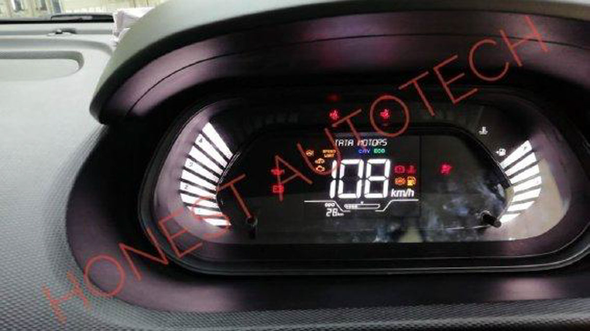 Tata Tiago Facelift Spied With Fully Digital Instrument Cluster