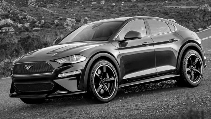 Ford Mustang Based Electric Suv Rendered To Likely Have Nearly 500 Km