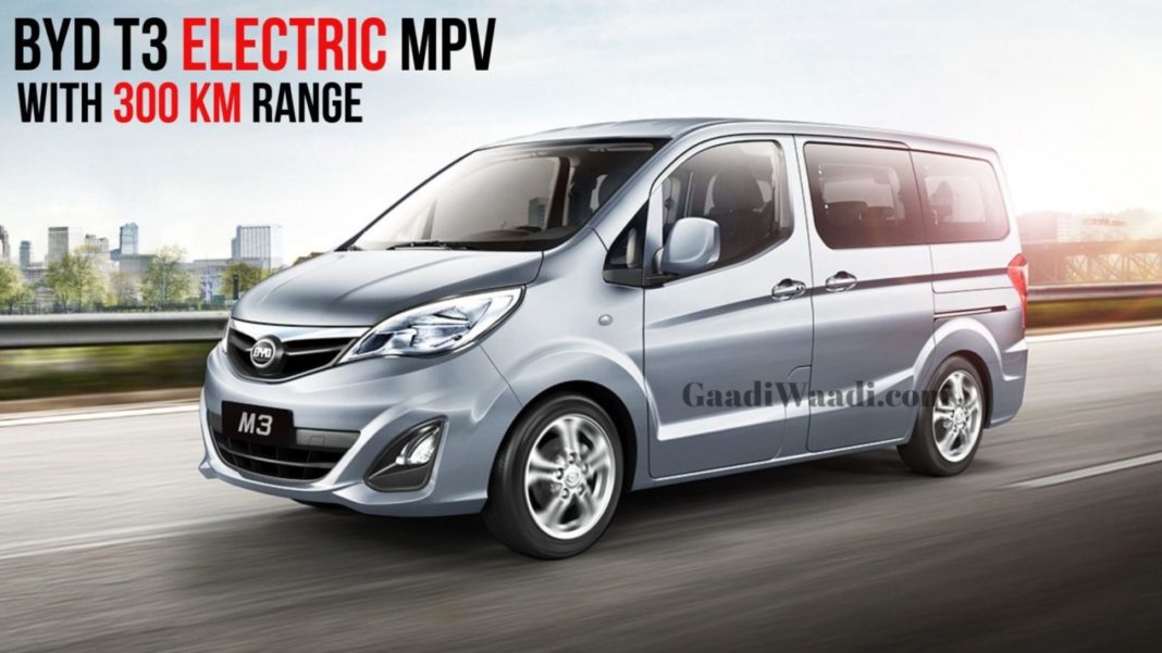 BYD T3 electric Mpv india