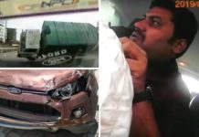 Horrifying Crash Of Ford Ecosport With Truck, Driver Walks Away Unhurt