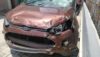 Horrifying Crash Of Ford Ecosport With Truck, Driver Walks Away Unhurt 4