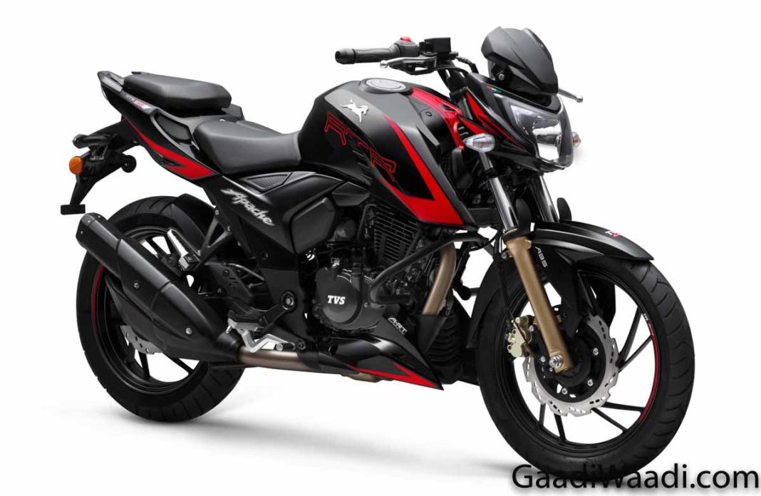 Tvs Apache Rtr 160 Bs6 Spotted On Test Launch Soon