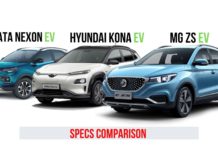 MG ZS EV vs Hyundai Kona Electric vs Tata Nexon EV Specs Comparison