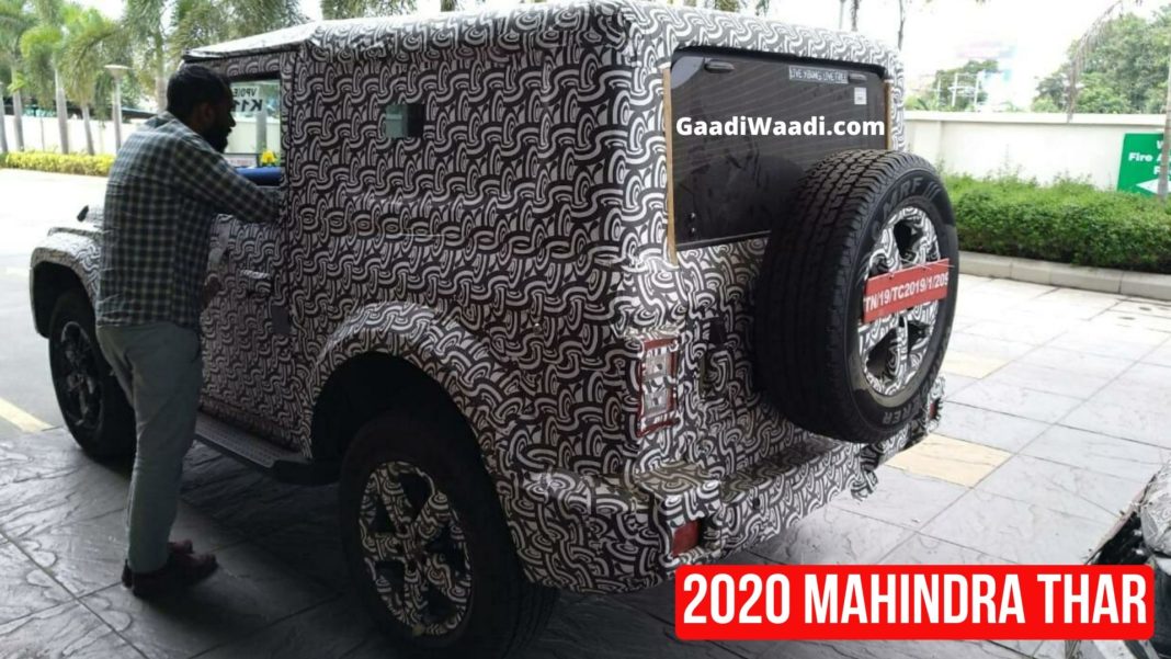 Production Ready 2020 Mahindra Thar Spied Again Ahead Of Launch