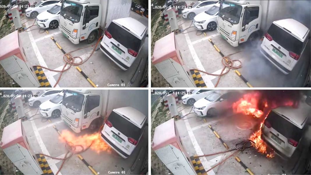 Electric Cars catch Fire On Charging-1