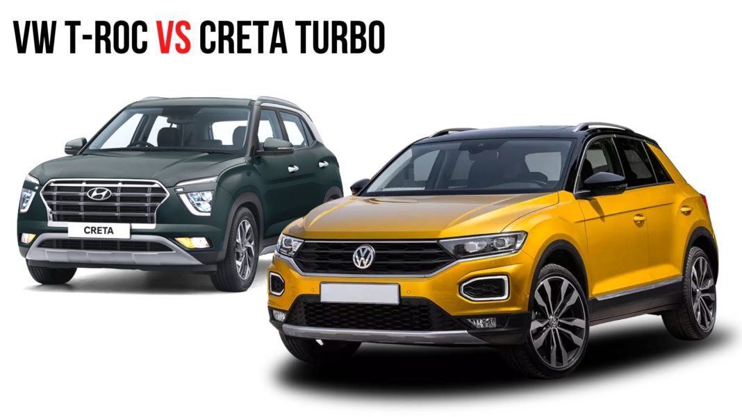 Volkswagen T Roc Vs Hyundai Creta Sx O Turbo Specs Comparison