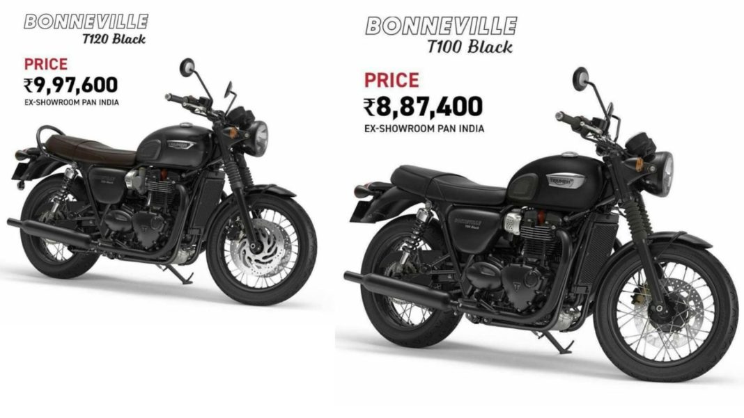 Triumph Bonneville T100 & T120 Black Editions