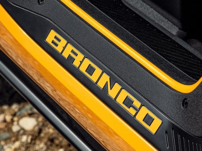 2021 Ford Bronco door sill badge