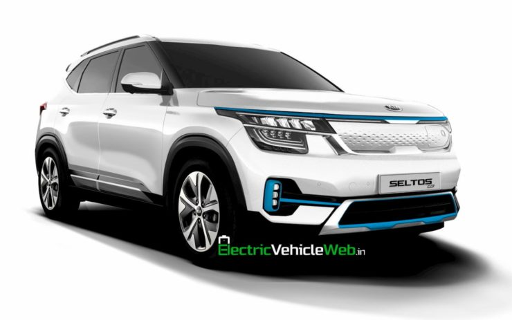 Kia Seltos EV Electric SUV rendering