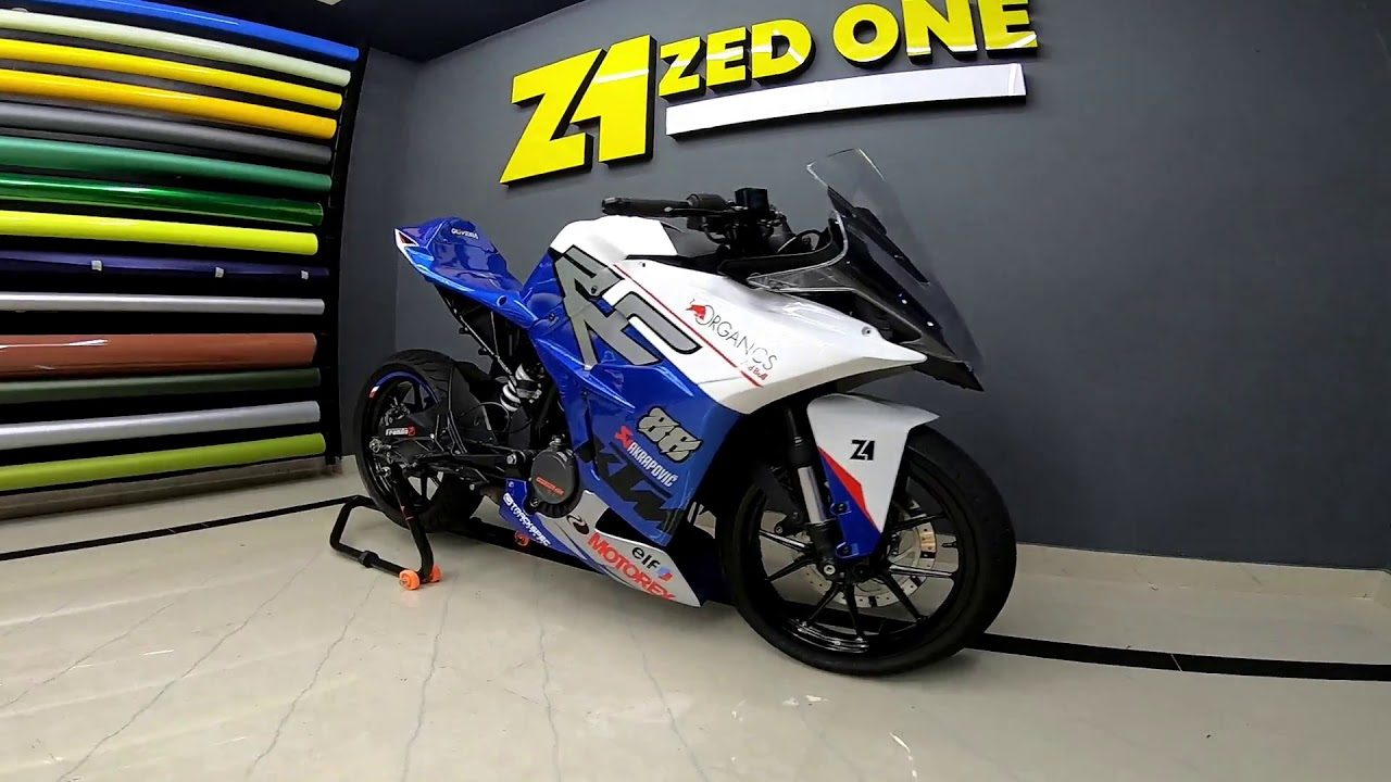 Ktm Rc0 Tastefully Modified In White Blue Livery Video