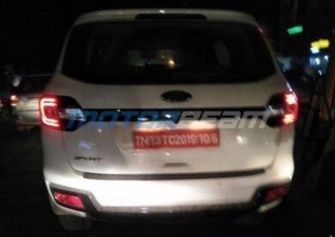 Ford Endeavour Sport spied rear profile