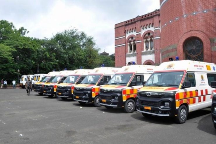 Tata Winger ambulance Pune Zilla Parishad