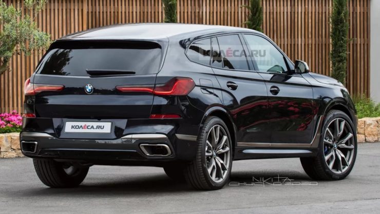 BMW X8 rendering rear angle