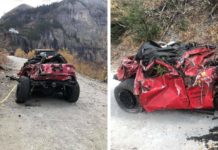Jeep Wrangler off road accident