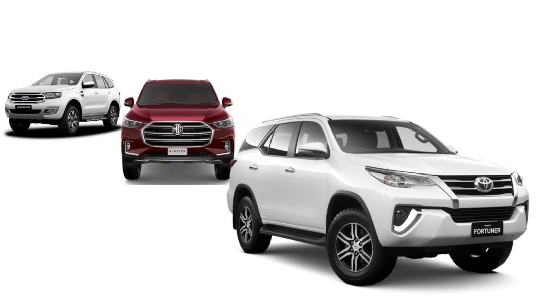 MG Gloster Vs Toyota Fortuner Vs Ford Endeavour
