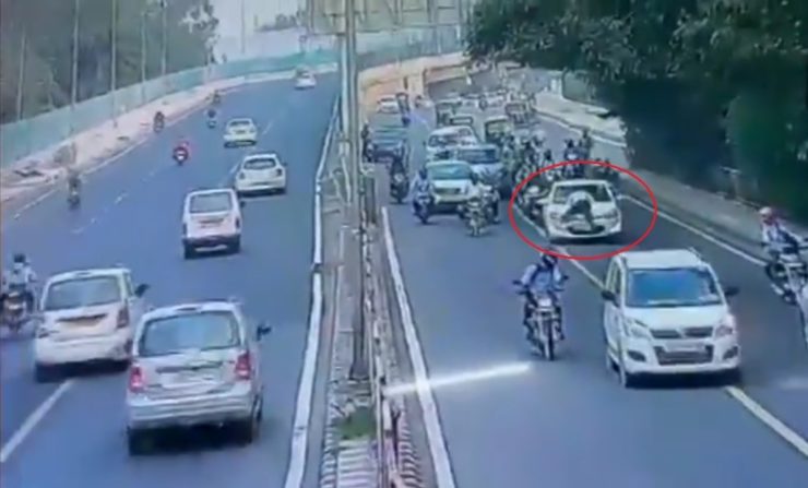 Traffic cop dragged on car bonnet by offender