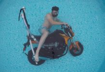 Underwater motorcycle experiment 2