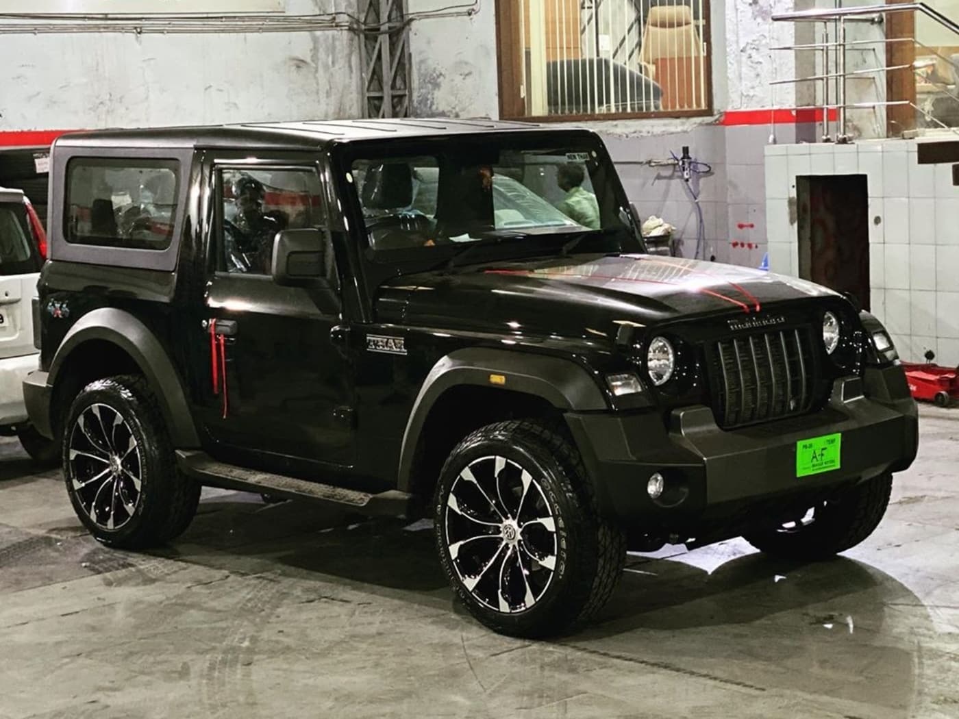 This Modified 2020 Mahindra Thar Looks Cool With Massive 20 Inch Alloys
