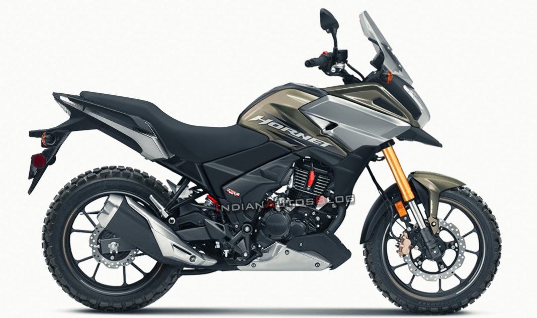 Honda Hornet 2.0 based adventure motorcycle rendering