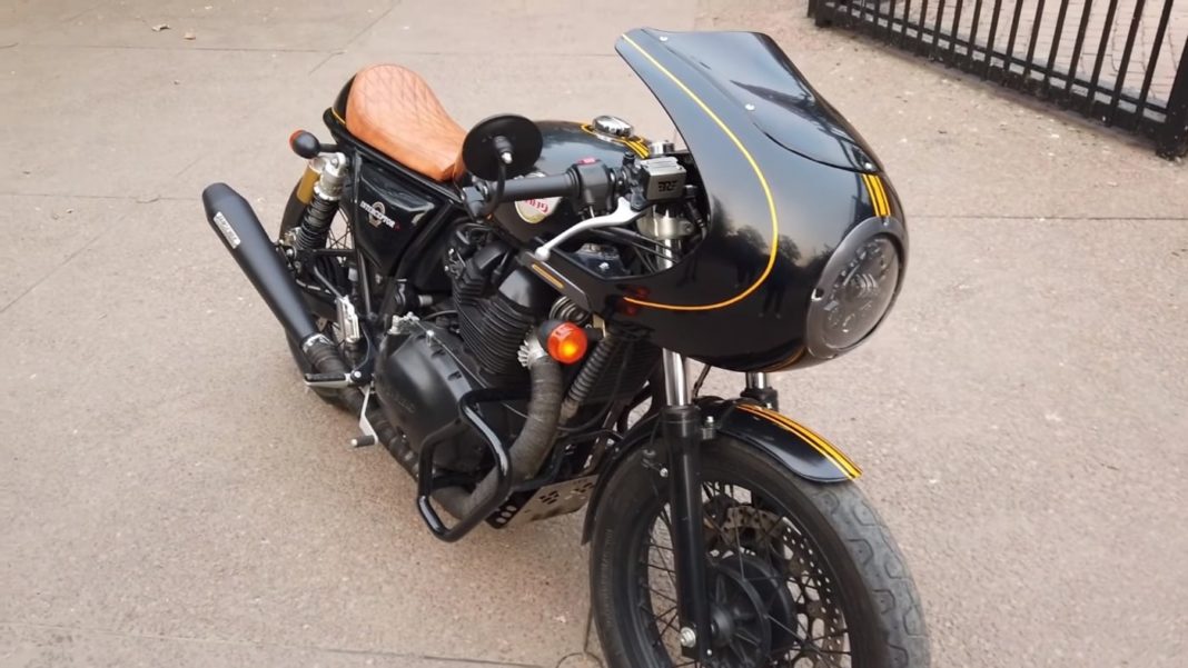 Royal Enfield Interceptor modified into cafe racer