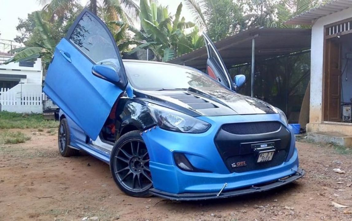 Modified Hyundai Verna With Scissor Doors Feels Straight Out Of NFS