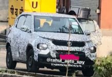 Tata HBX spied front end visible