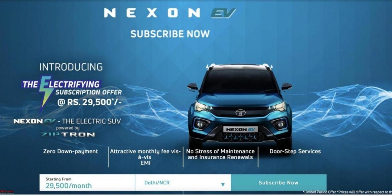 Tata Nexon EV Subscription Plan 1