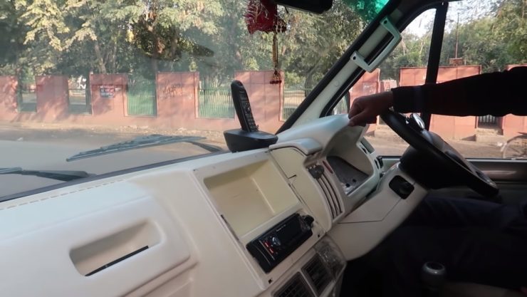 modified Tata Winger luxury interior driver cabin