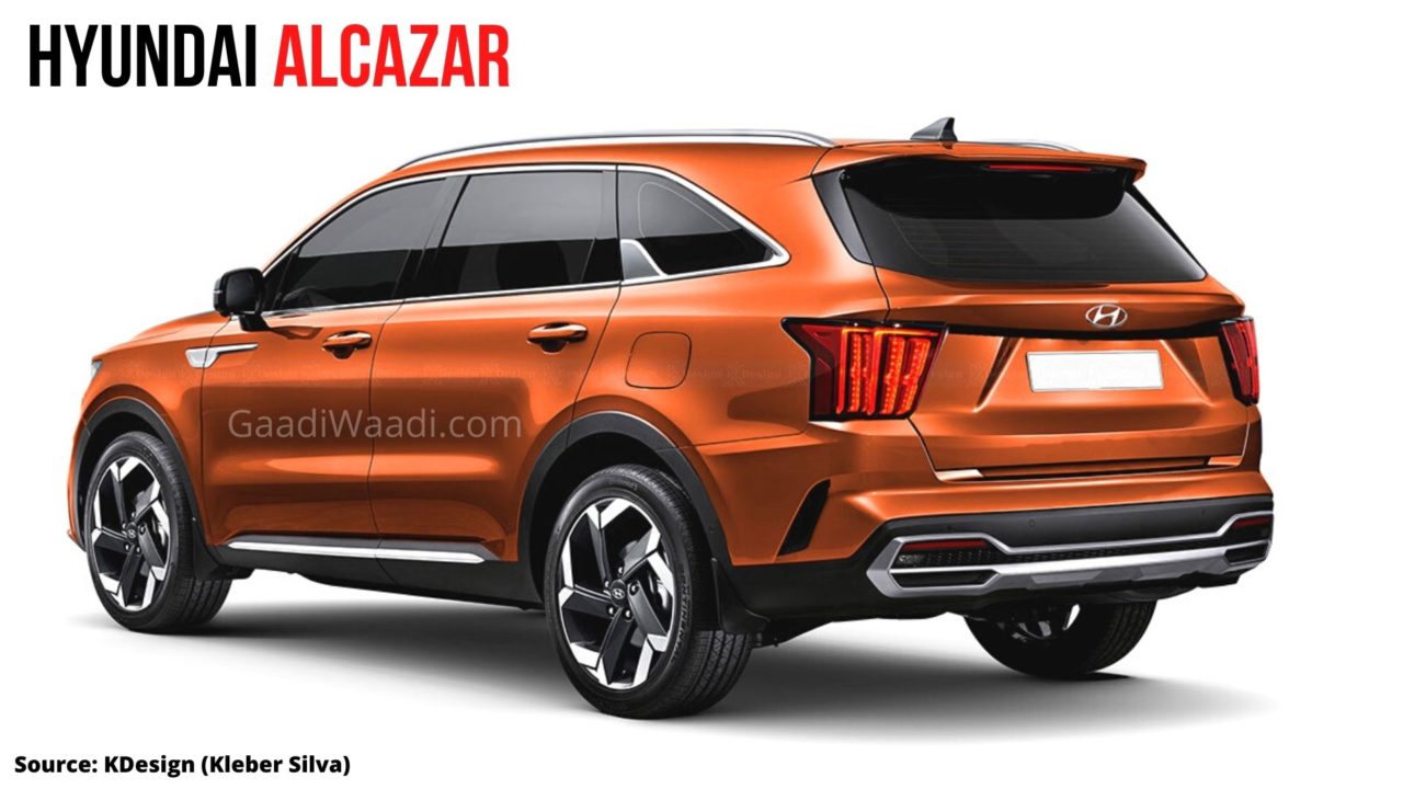 7Seater Hyundai Alcazar Rendered In Production Guise Ahead Of Debut