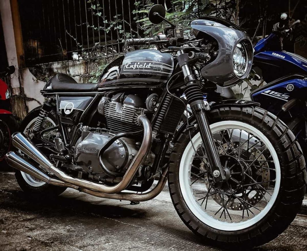 Royal Enfield 650 cafe racer MoTeycycle Garage front