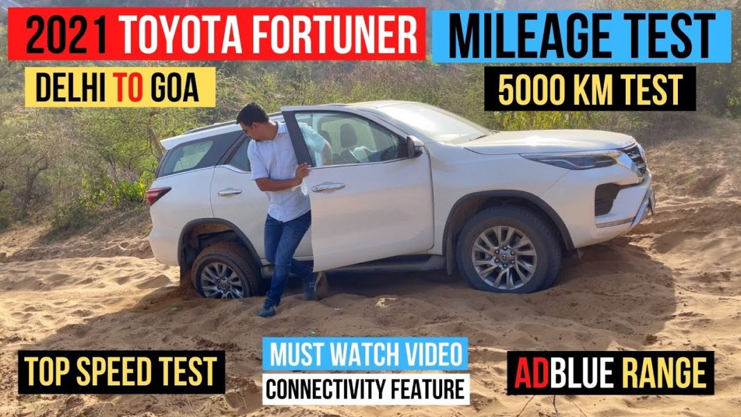 2021 Toyota Fortuner Facelift Mileage Test