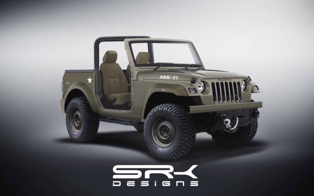 Mahindra Thar rendering Willys Jeep