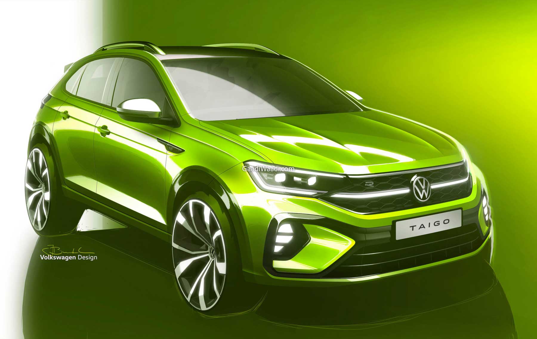 Volkswagen Taigo Crossover SUV Design Sketches Revealed
