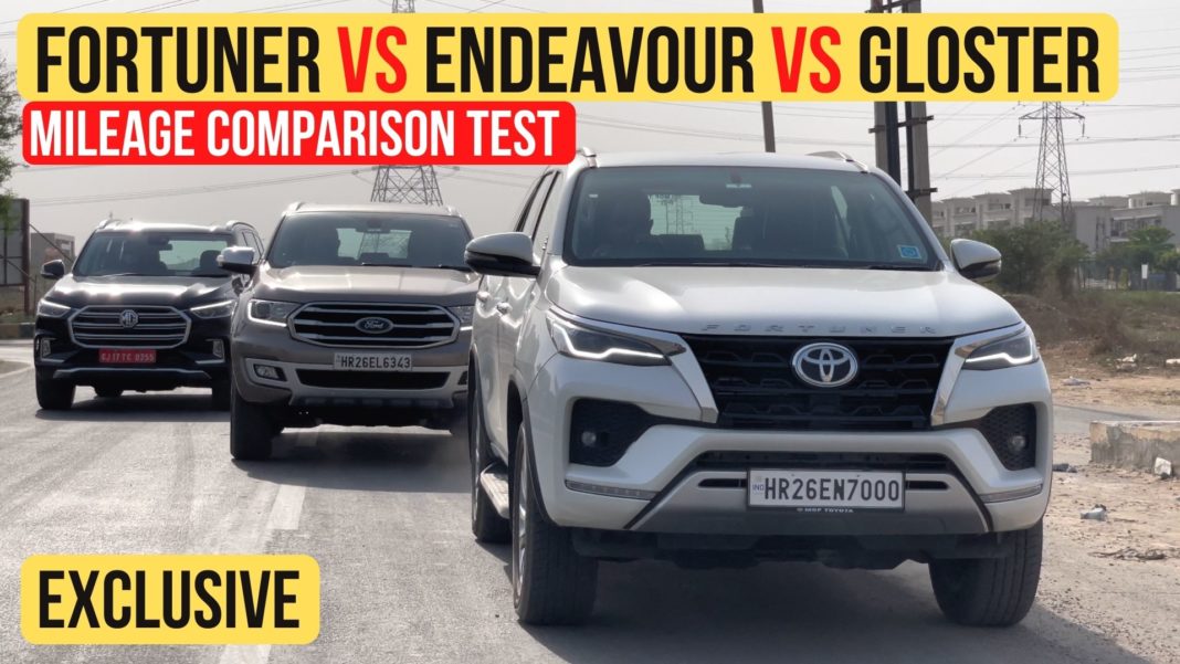 Toyota Fortuner vs MG Gloster vs Ford Endeavour 1