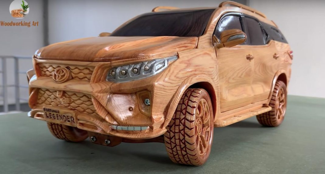 Wood Carved Toyota Fortuner Legender