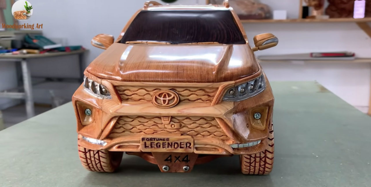 Wood Carved Toyota Fortuner Legender-2