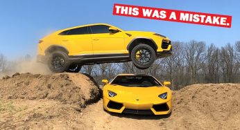 This YouTuber Jumped Lamborghini Urus Over An Aventador!