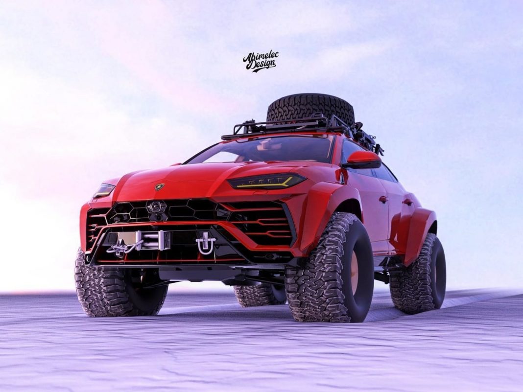 Lamborghini Urus off-road rendering