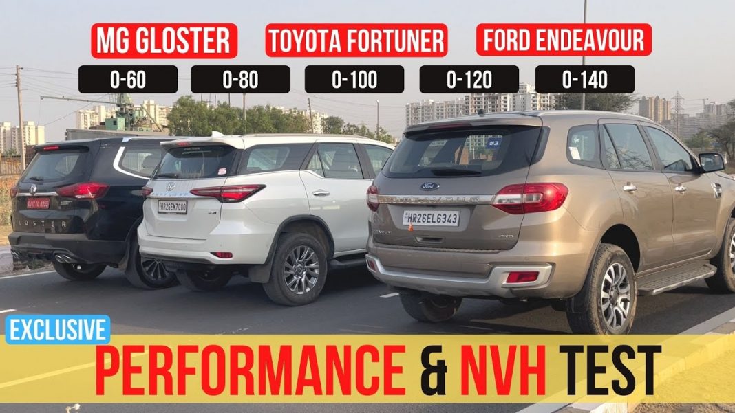 Toyota Fortuner vs Ford Endeavour vs MG Gloster