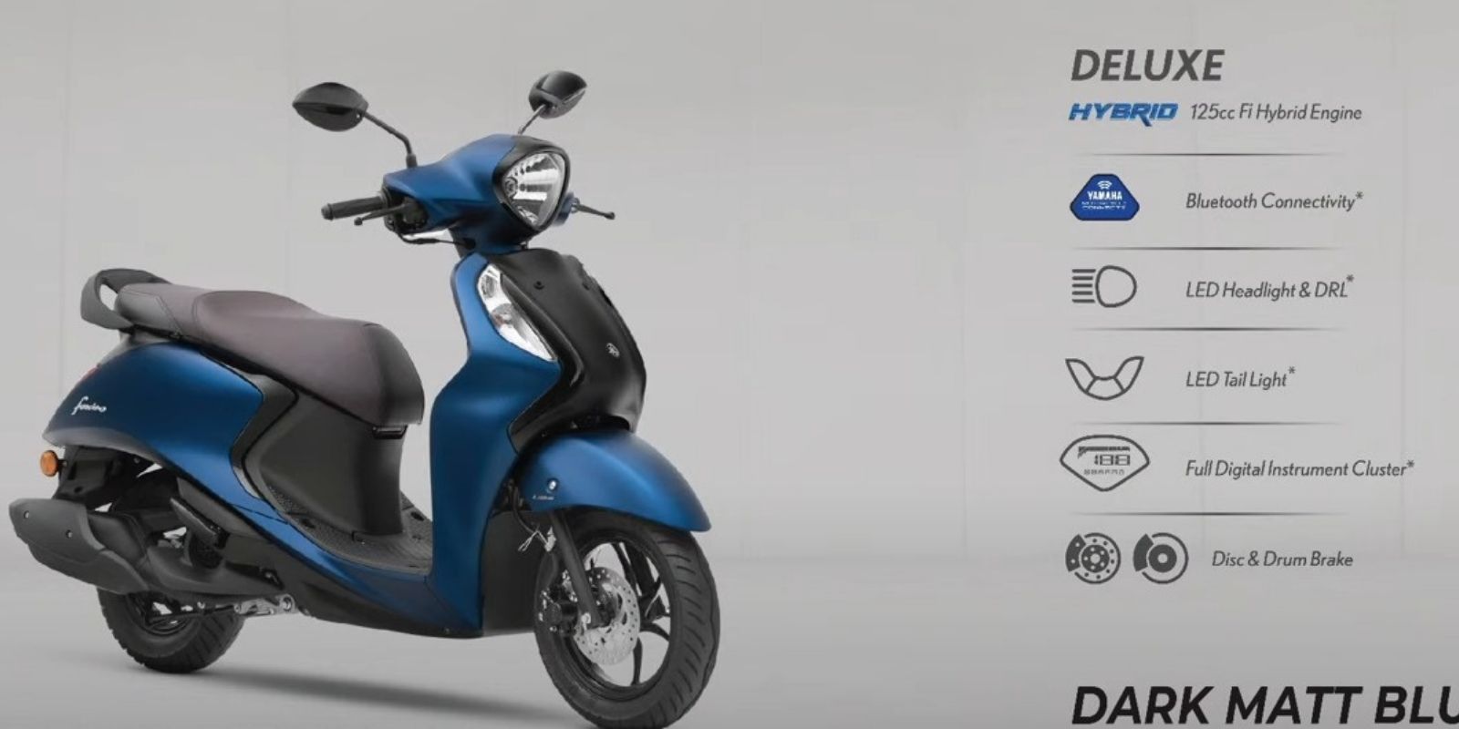 2021 Yamaha Fascino 125 Fi Hybrid With Bluetooth 5