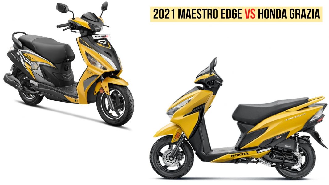 2021 Hero Maestro Edge 125 VS Honda Grazia 125